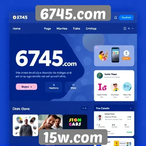 Interface do usuário de 6745.com é intuitiva e amigável